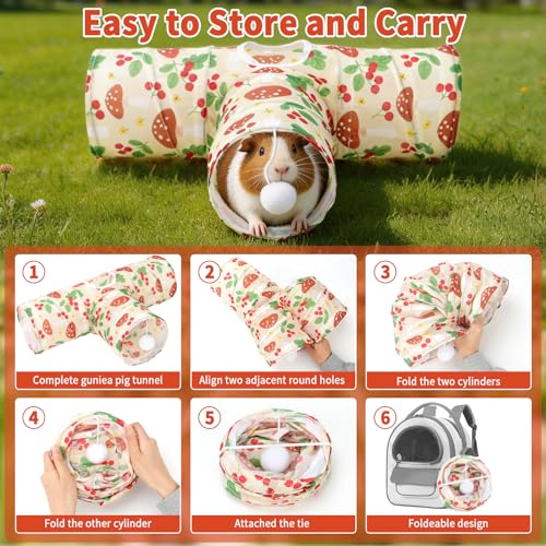Guinea Pig Tunnel Hideout 3 (Cherry)