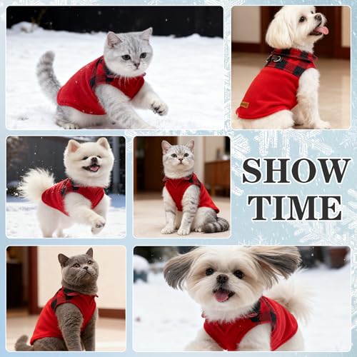 Fleece Dog Sweater (Red / Medium)