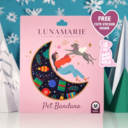 Luxury Pet Birthday Bandanas (Christmas Tree / Medium)