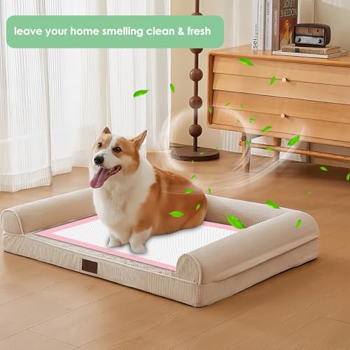 Pet Toilet Training Pads 100 Count Disposable Puppy Pee Pads for Dogs (Pink / 13" x 18"-100 Count)