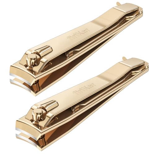 2Pcs Golden Nail Clippers Set (Golden)