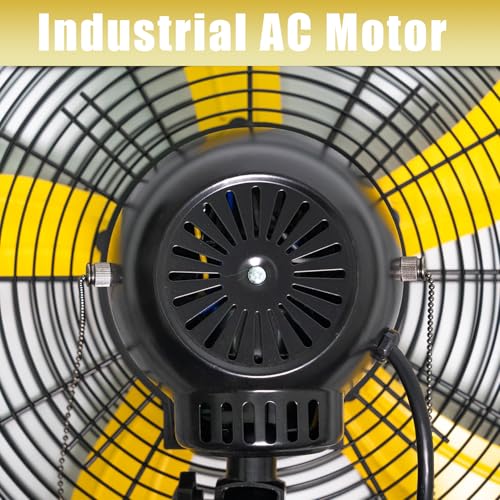5100 CFM 20" Oscillating Wall Mount Fan (No Remote)