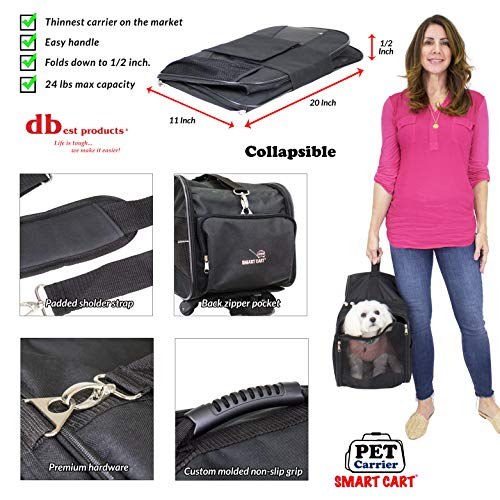 Pet Smart Cart Carrier (Carrier Only / 18.0"L x 12.0"W x 20.0"H / Black)