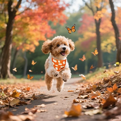Thanksgiving Fall Dog Bandanas 2 Pack (Fall / Large)