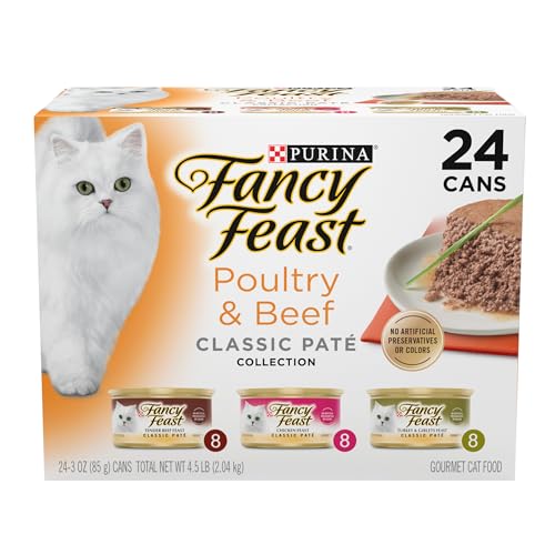Purina Fancy Feast Classic Pate Poultry & Beef Wet Cat Food (3 Ounce (Pack of 24))
