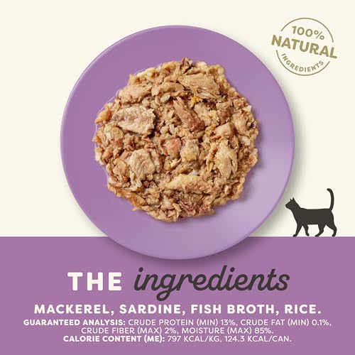 Mackerel & Sardine in Broth Wet Cat Food 24 (5.5 Ounce (Pack of 24))