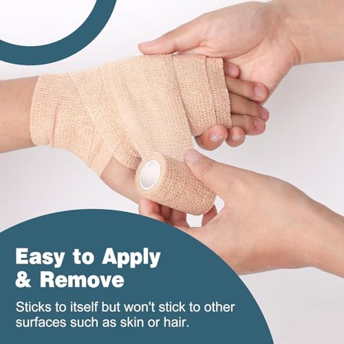 120 Pack Self Adhesive Bandage Wrap (Beige / 2IN - 120Pack)