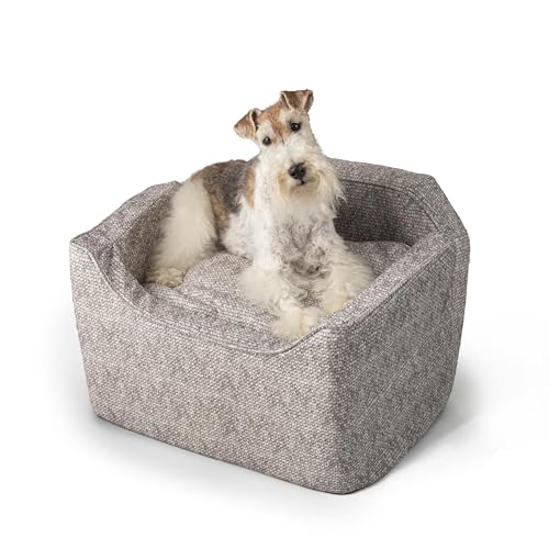 Dog Car Seat for Dogs up to 25lbs (Merlin Linen / Medium)