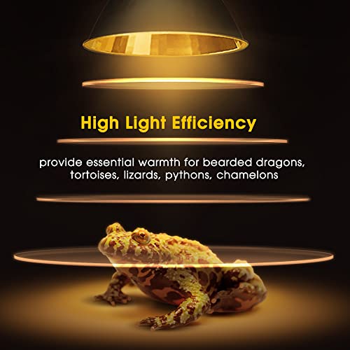 Reptile Heat Lamp G9 Halogen Heat Bulb Dome Reptile Light Fixture (Warm Light / 2 Pack)