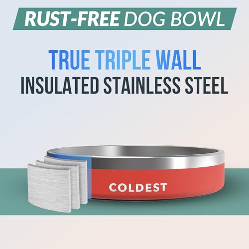 Coldest Dog Bowl (21 oz / Crimson Red)