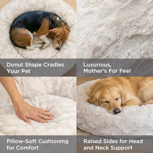 Original Calming Donut Dog Bed (Mink Lux / Medium)