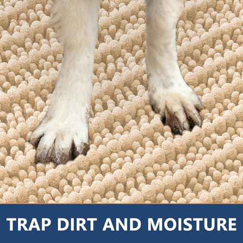 Dog Door Mat for Muddy Paws 71x46 (Layered-Beige / 71"X46")