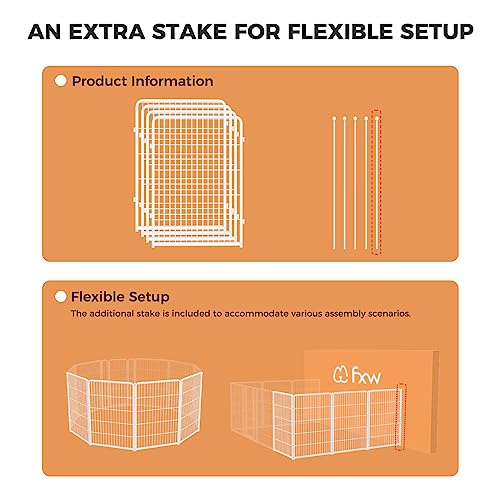 Homeplus Indoor Dog Playpen (White / 40"H)