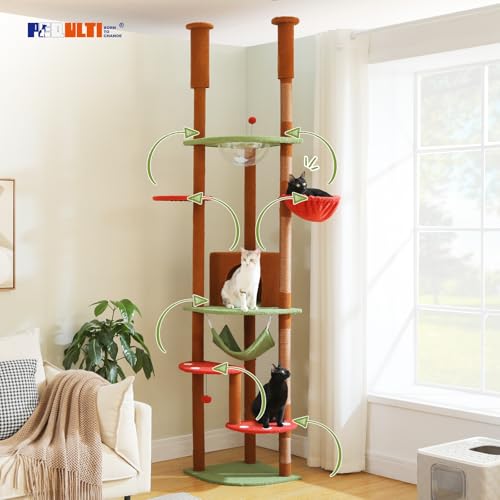 Floor to Ceiling Cat Tree (XXL(93''-101'') / Brown)