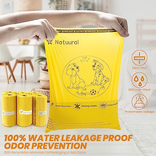 Dog Poop Bags Rolls (Yellow / 600 Count (Pack of 1))