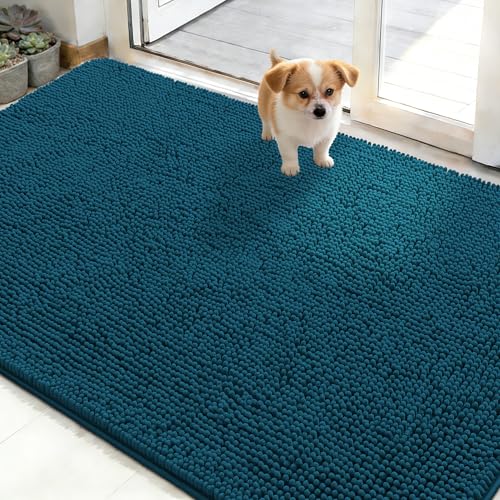 Dog Door Mat for Muddy Paws 48x30 (Atlantic Blue / 48" X 30")
