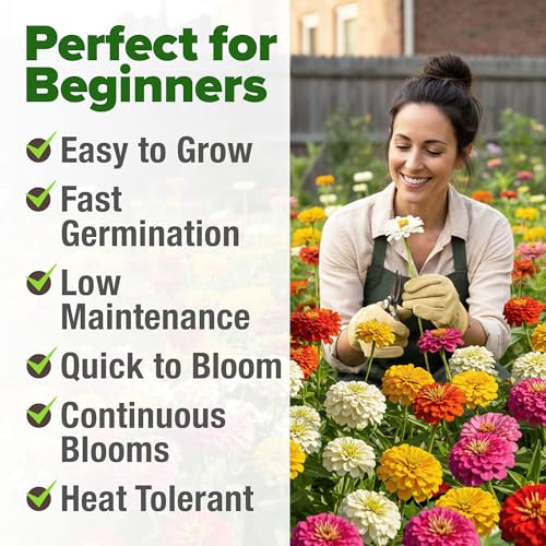 Pumila Dwarf Zinnia Mix 700 Flower Seeds Zinnia elegans