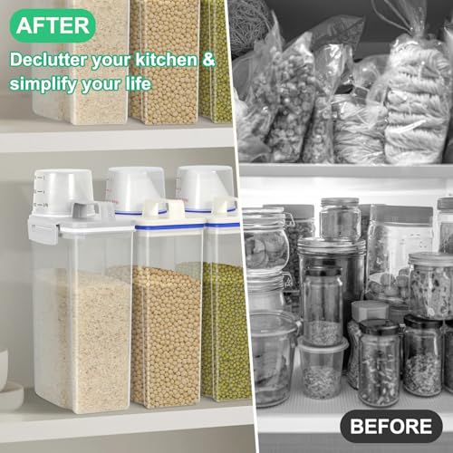 Rice Storage Container 2 Pack (Light grey & Light grey)