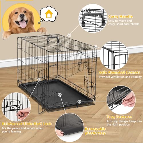 Large Dog Crate 42 Inch (42.5"L x 26.8"W x 29.1"H)