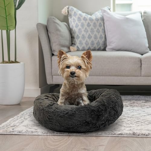 The Original Calming Donut Dog Bed for Extra (Mink Lux / X-Small)