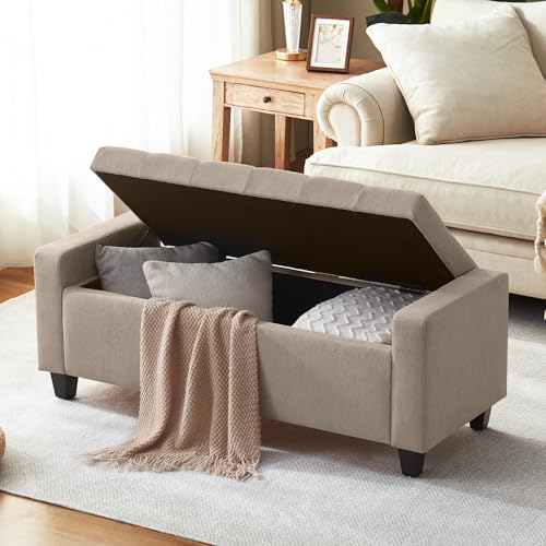 Ottoman with Storage (Khaki)