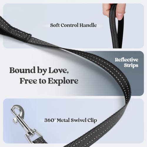 Dog Harness Medium Sized and Leash Set (Black White Cow / M (chest: 16 - 18.5"))