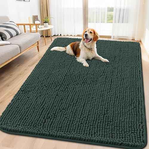 Dog Door Mat for Muddy Paws 70x32 (Green / 70"X32")