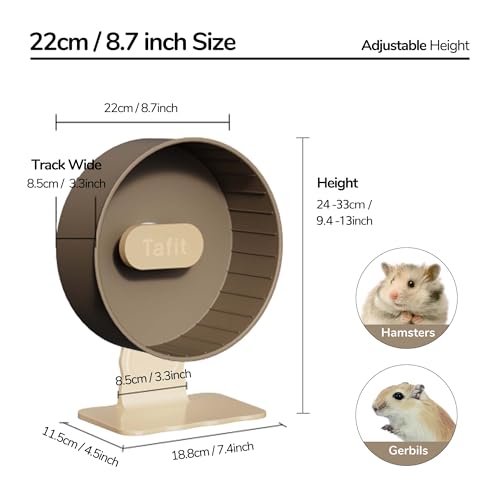 Super‑Silent Hamster Exercise Wheel (8.7inch / Nut Brown)