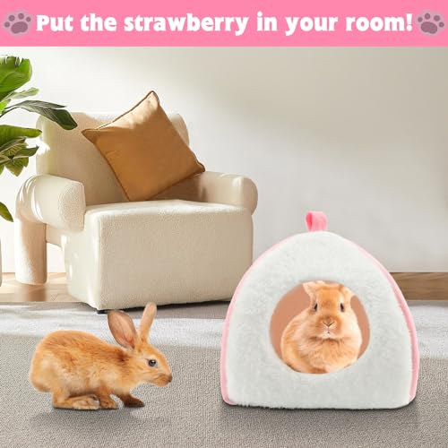 Guinea Pig Bed Hideout (White+Pink)