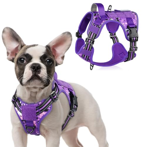 Tactical Dog Harness for Small (Purple Camo / Small)