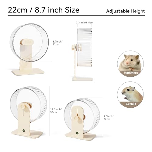 Super‑Silent Hamster Exercise Wheel (8.7inch / Transparent)