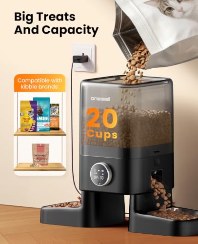 Automatic Cat Feeder with Camera for 2 Cats Pets
