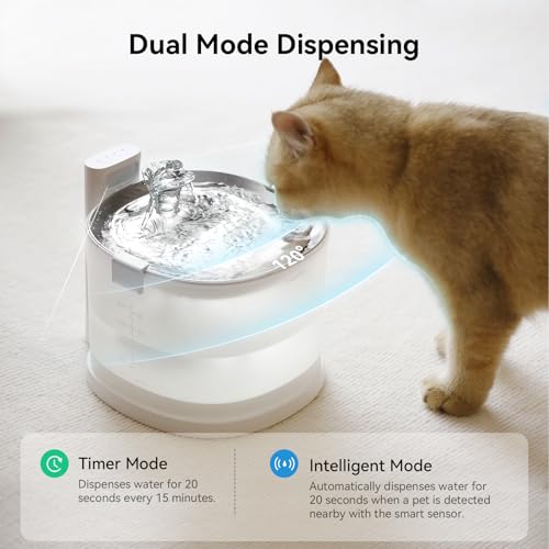 Pumpless Cat Water Elfin Fountain (White / Cordless | Standard)