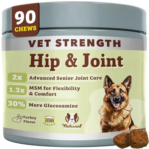 Vet Strength Hip & Joint Chews for Senior Dogs (90 Count / Vet Strength Hip and Joint)