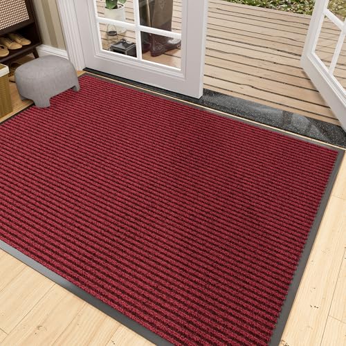 Indoor Outdoor Door Mat (Red / 3' x 4' (Rectangular))