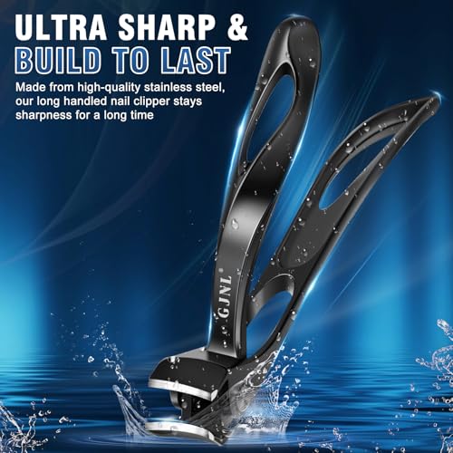 Toenail Clippers for Thick Toenails for Seniors 4PCS (Sliver Wide & Black Angled)