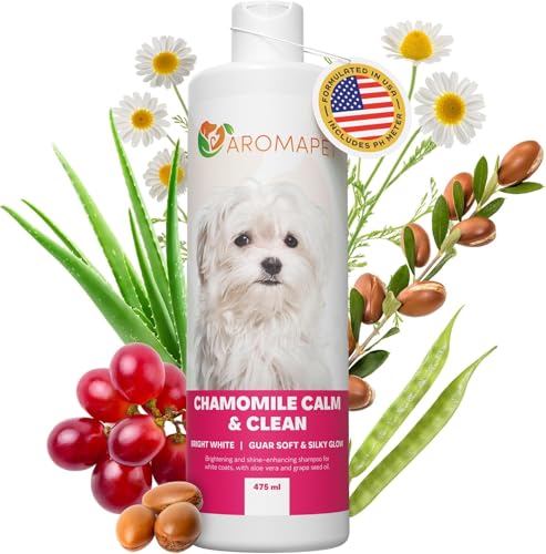 Chamomile Calm & Clean Dog Shampoo for White Coats (Maltese / 16 Fluid Ounces)