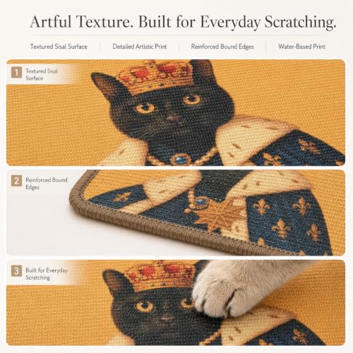 Art Sisal Cat Scratcher Mat (Monarch Cat)