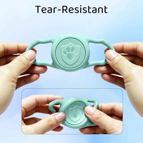 IP68 Waterproof AirTag Holder for Dog Collar (Light Green)