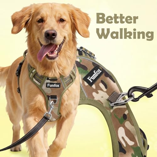 Dog Harness No Pull (Camo Green / Medium)