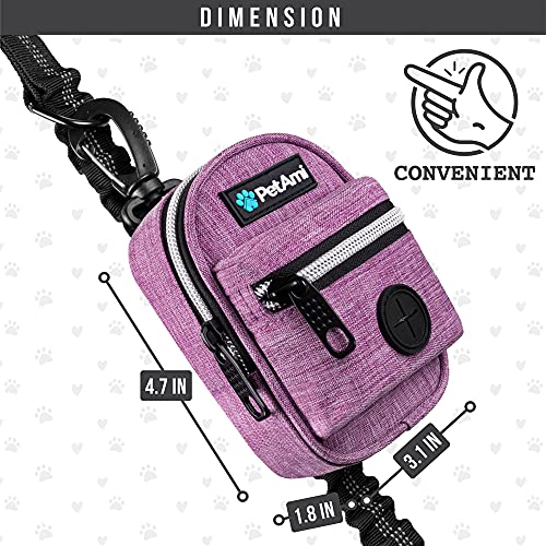 Dog Poop Bag Holder for Leash (Purple / 1 Count (Pack of 1))