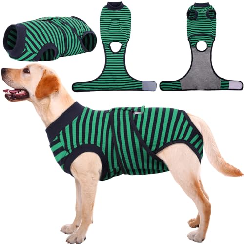 Recovery Suit for Dogs Cats (X-large (Back:20.1-24.8'', Weight:42-75 Lb) / Forest Stripe)