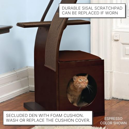 Lotus Cat Tower Furniture (Black Ebony)