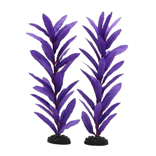 2 Pack 12 Inch Aquarium Silk Aquarium Plants (Purple / 12 Inch)