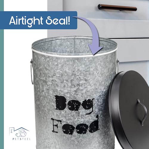 Small Dog Up To 20lb Pet Food Storage Canister Dog Bin with Scoop (Small Dog 20lb)