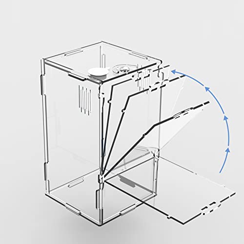 Large Acrylic Reptile Tank Habitat Locking Terrarium 8''x6''x14'' (Large)