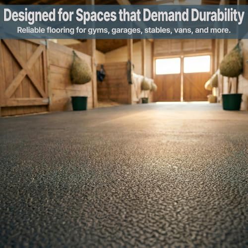 Traxxon by FlooringInc Rubber Gym Flooring Roll (Grey / 180"L x 48"W x 0.5"Th)