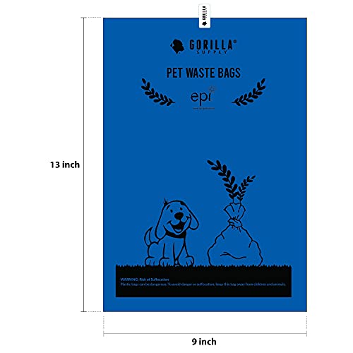 1000 Dog Poop Waste Bags with Dispenser and Leash Tie (Blue / 1 Count (Pack of 1000))