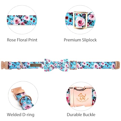 Summer Dog Collar (Blue Rose / X-Large (Pack of 1))