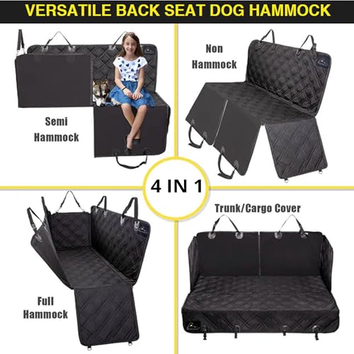 Dog Car Seat Cover (XL – Fits Large SUVs & Full-Size Trucks / Black-Mesh)